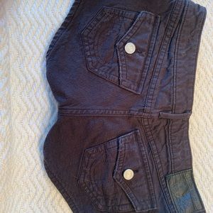 Size 24 true religion black jean shorts